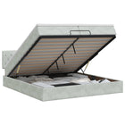 Ottoman bed met matras Lichtgrijs 200 x 200 cm Fluweel