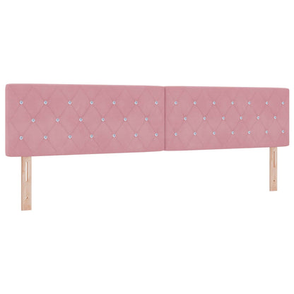 Ottoman bed met matras met hoofdeinde Roze 200 x 200 cm Fluweel