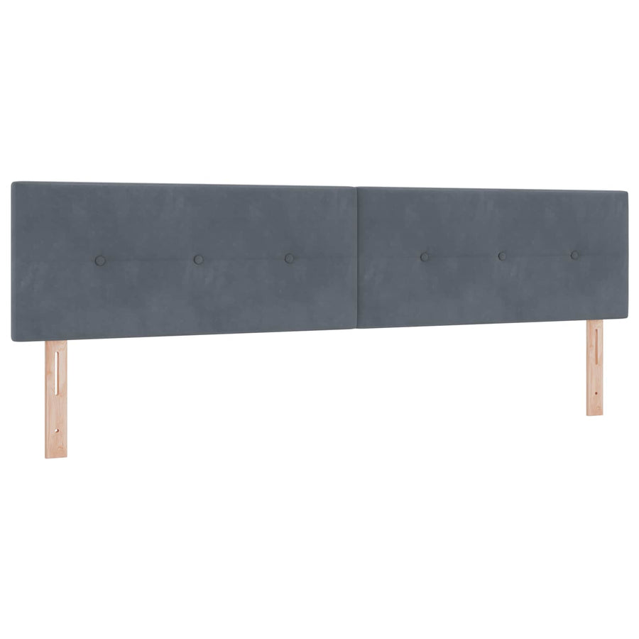 Ottoman bed met matras Donkergrijs 200 x 200 cm Fluweel