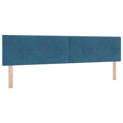 Ottoman bed met matras Donkerblauw 200 x 200 cm Fluweel