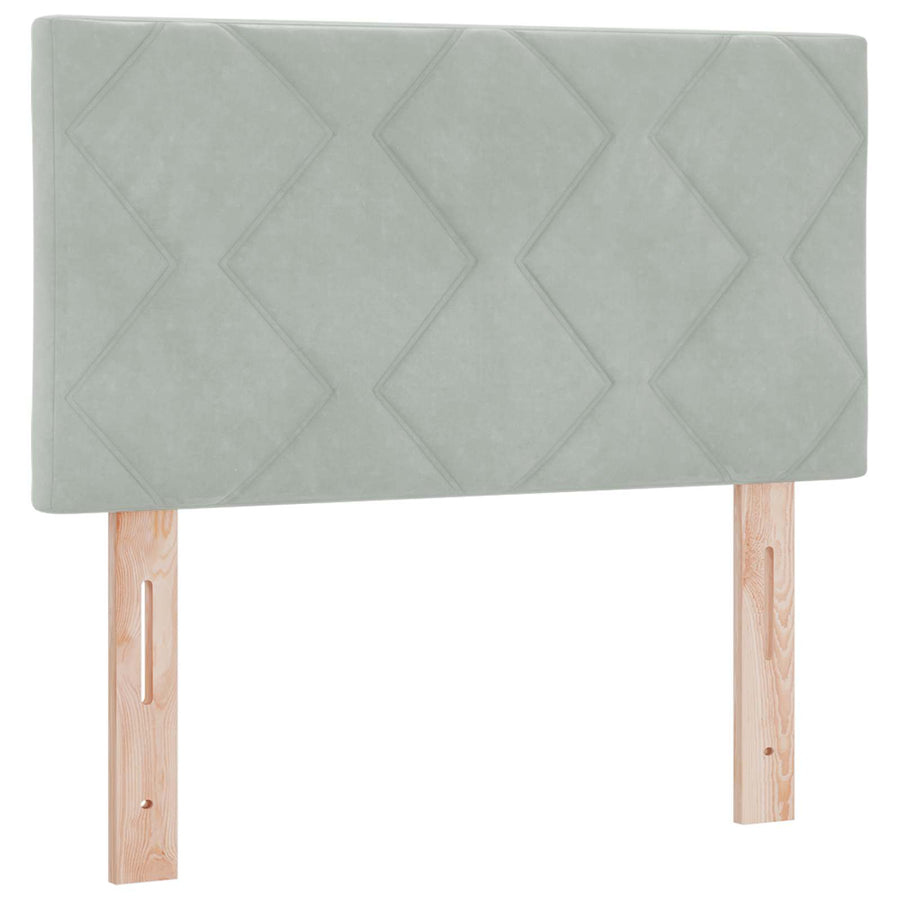 Ottoman bed met matras Lichtgrijs 80 x 200 cm Fluweel