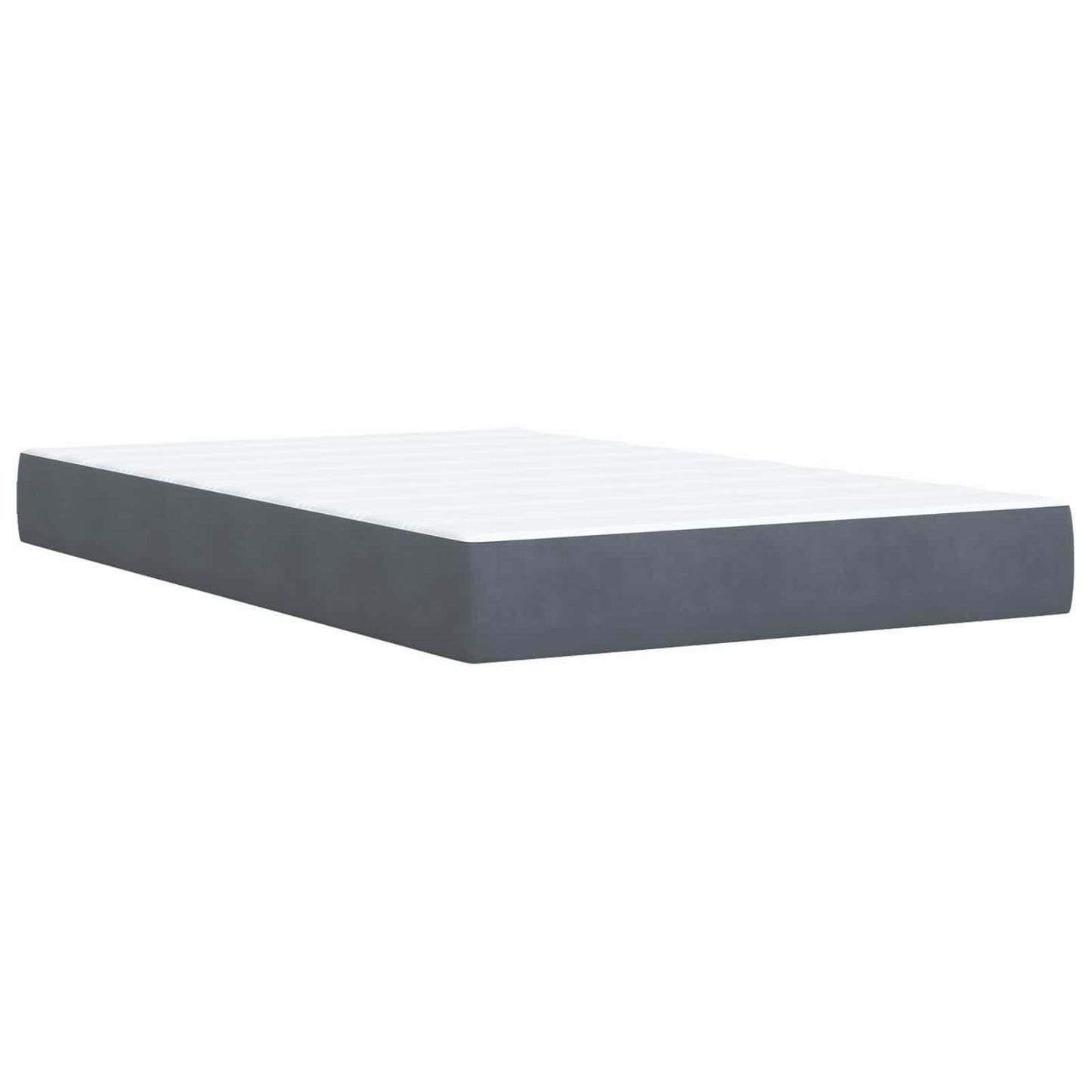 Ottoman bed met matras Donkergrijs 120 x 200 cm Fluweel