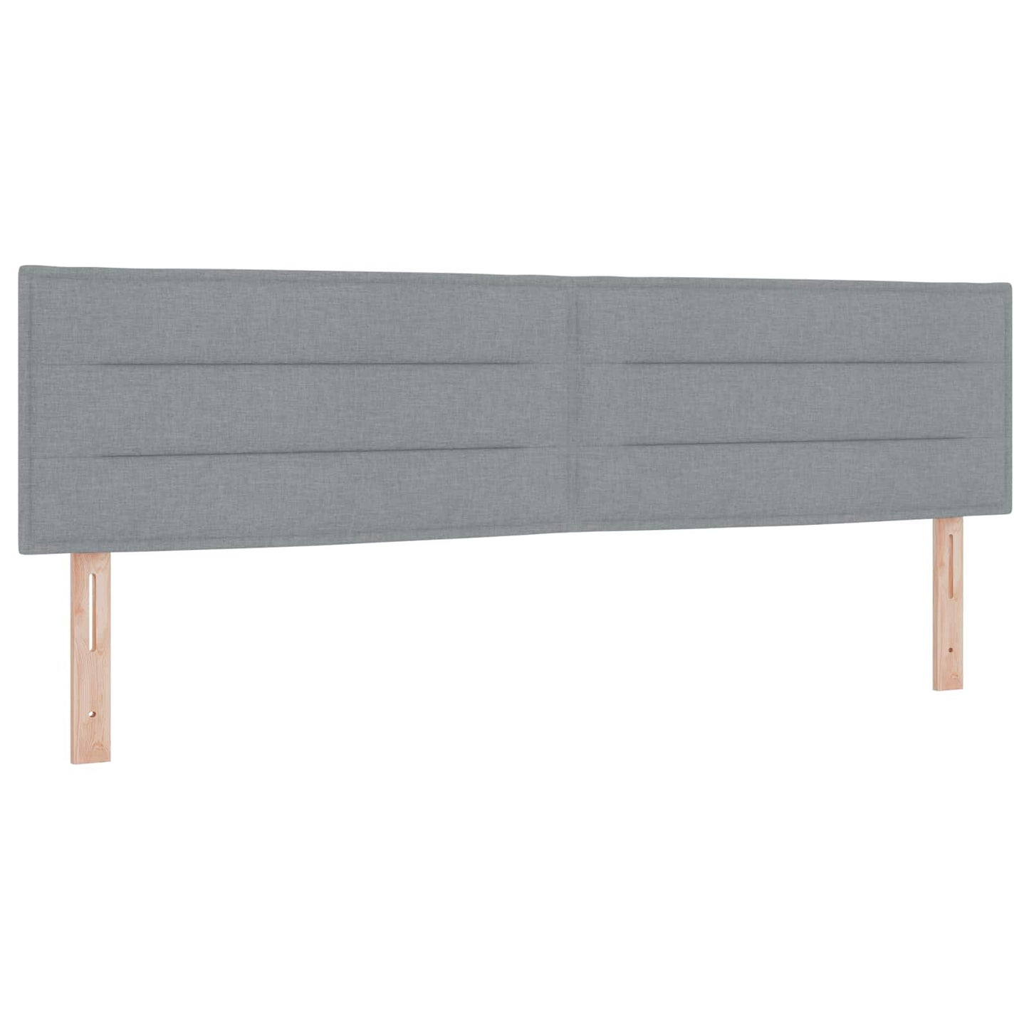 Ottoman bed met matras met hoofdeinde 2 st Lichtgrijs Stof