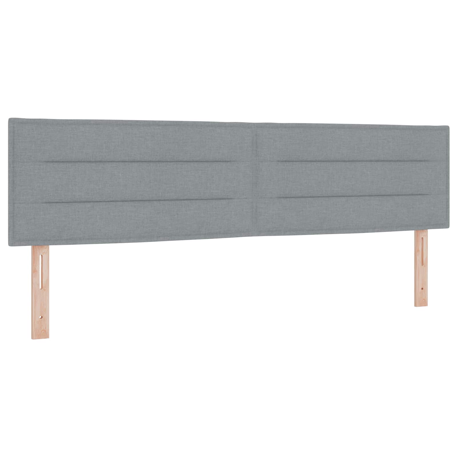 Ottoman bed met matras met hoofdeinde 2 st Lichtgrijs Stof