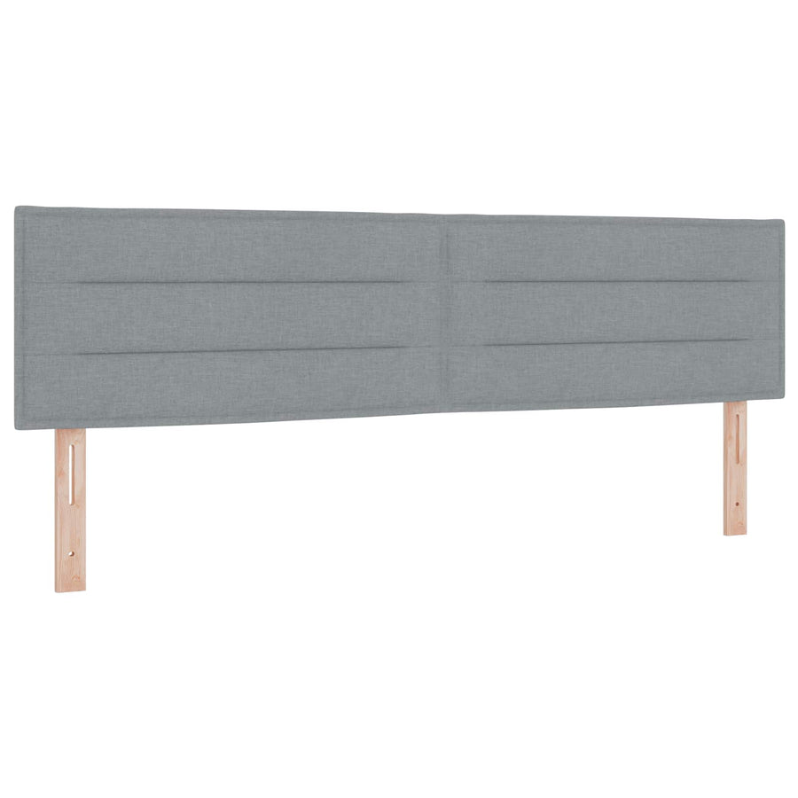 Ottoman bed met matras met hoofdeinde 2 st Lichtgrijs Stof