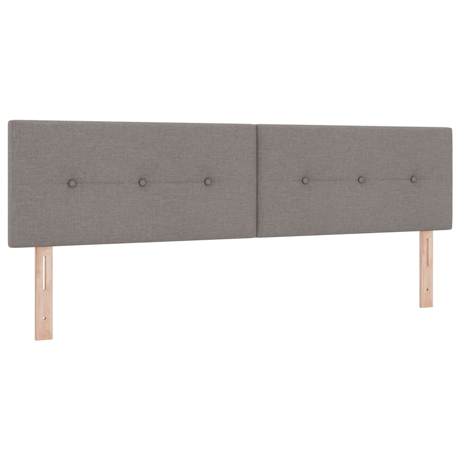 Ottoman bed met matras met hoofdeinde 2 st Taupe Stof