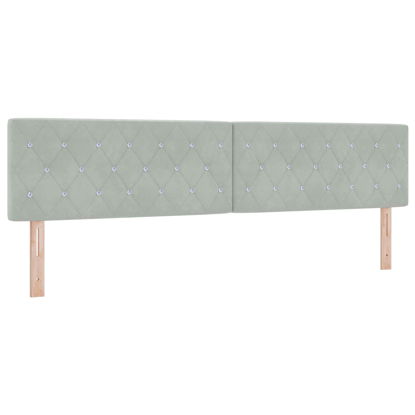 Ottoman bed met matras met hoofdeinde 2 pcs Lichtgrijs Fluweel