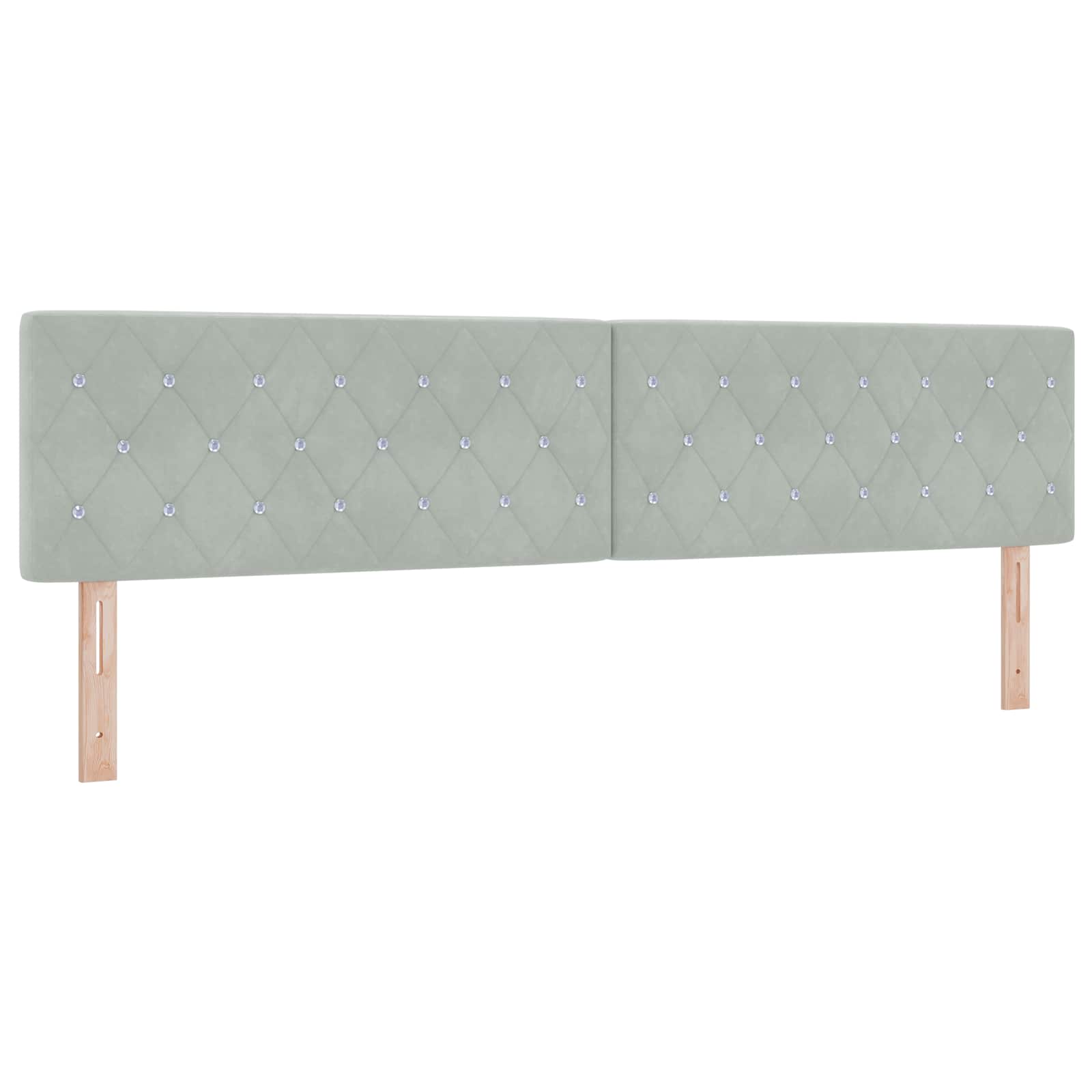Ottoman bed met matras met hoofdeinde 2 pcs Lichtgrijs Fluweel
