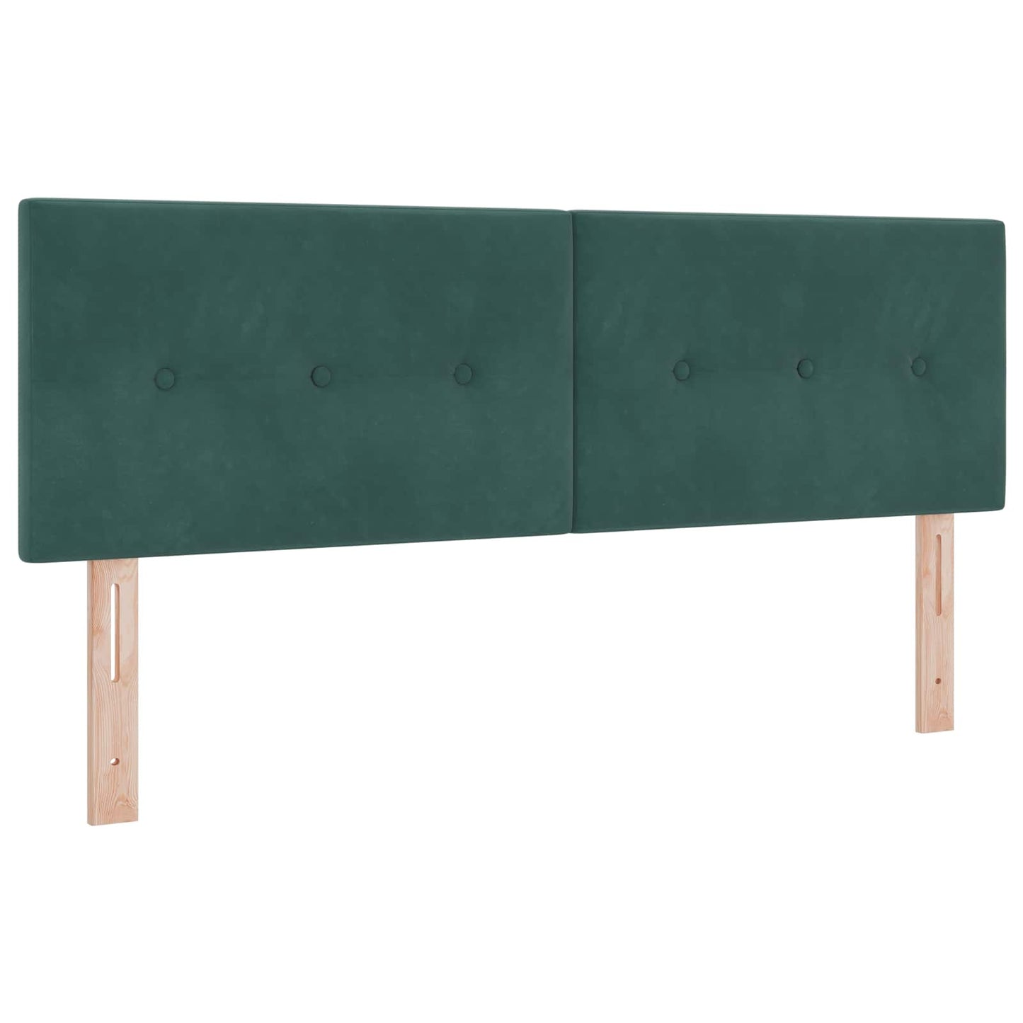 Ottoman bed met matras met hoofdeinde 2 st Donkergroen Fluweel