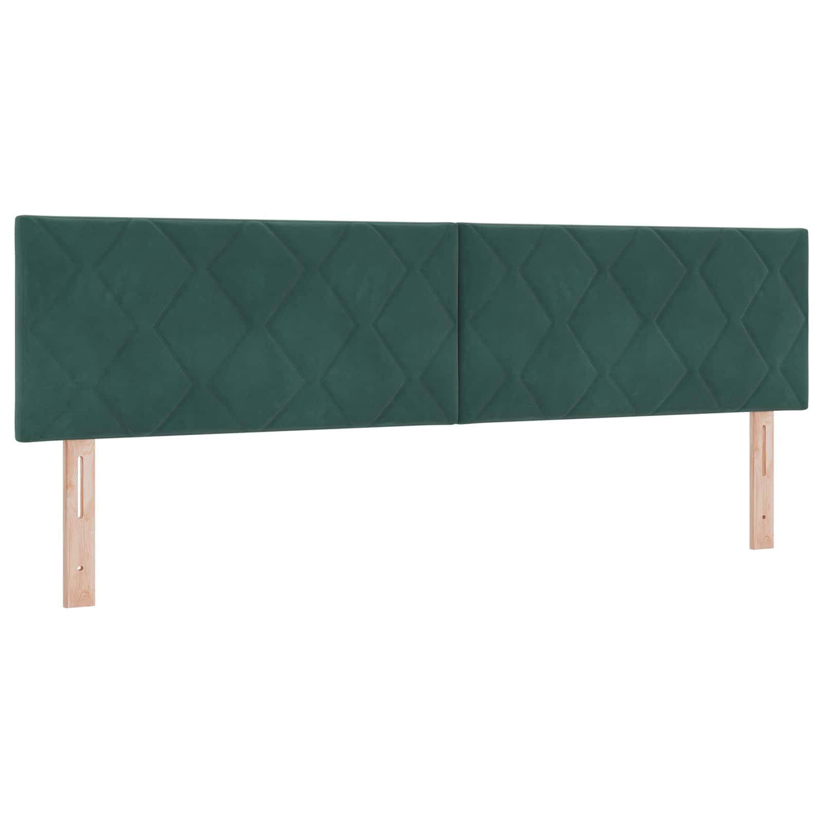 Ottoman bed met matras met hoofdeinde 2 st Donkergroen Fluweel