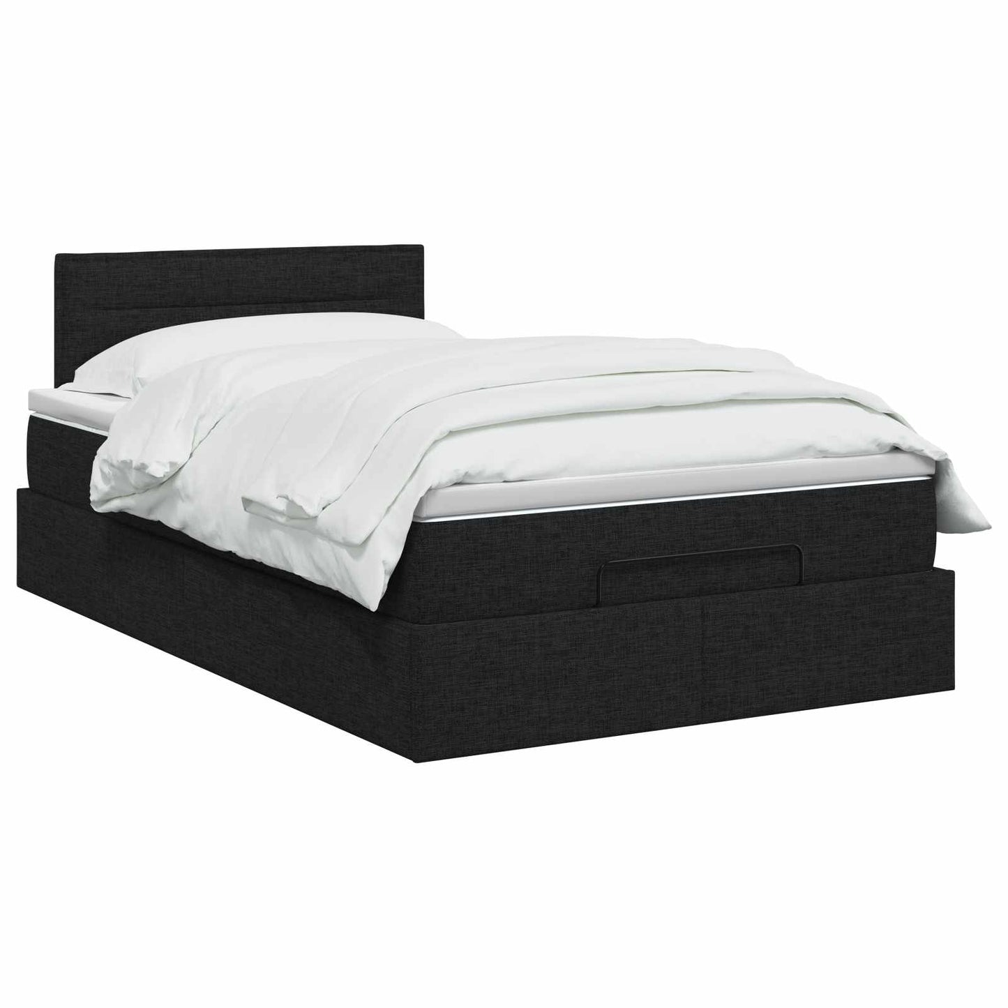 Ottoman Bed met Matrassen en LED Zwart 120 x 200 cm Stof
