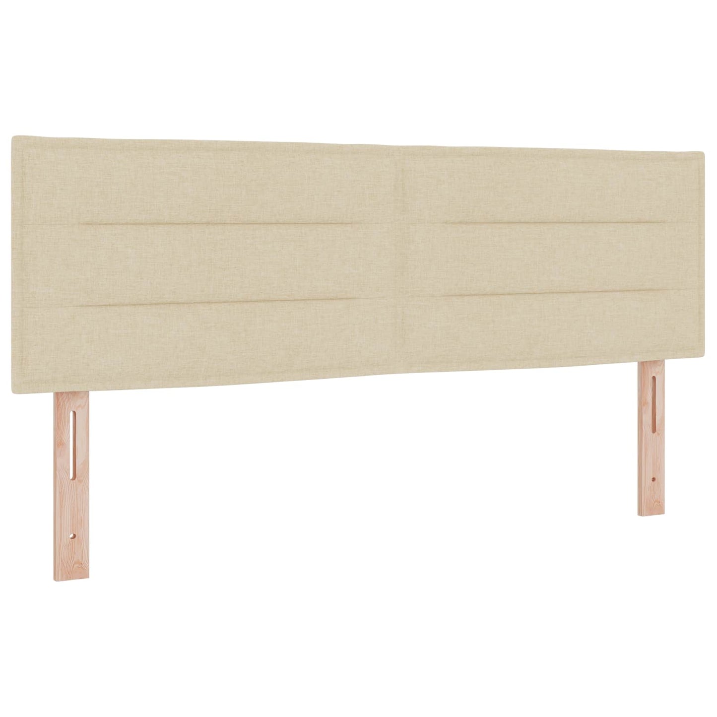 Ottoman Bed met Matrassen en LED Crèmekleurig 140 x 200 cm Stof
