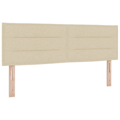 Ottoman Bed met Matrassen en LED Crèmekleurig 140 x 200 cm Stof