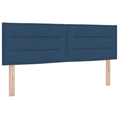Ottoman Bed met Matrassen en LED Blauw 140 x 200 cm Stof