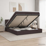Ottoman bed met matras 160x200 cm donkerbruin