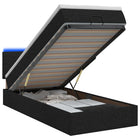 Ottoman Bed met Matrassen en LED Zwart 90 x 200 cm Stof