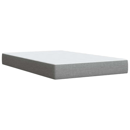 Ottoman Bed met Matrassen en LED Lichtgrijs 120 x 190 cm Stof