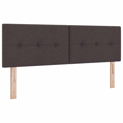 Ottoman Bed met Matrassen en LED Donkerbruin 140 x 190 cm Stof