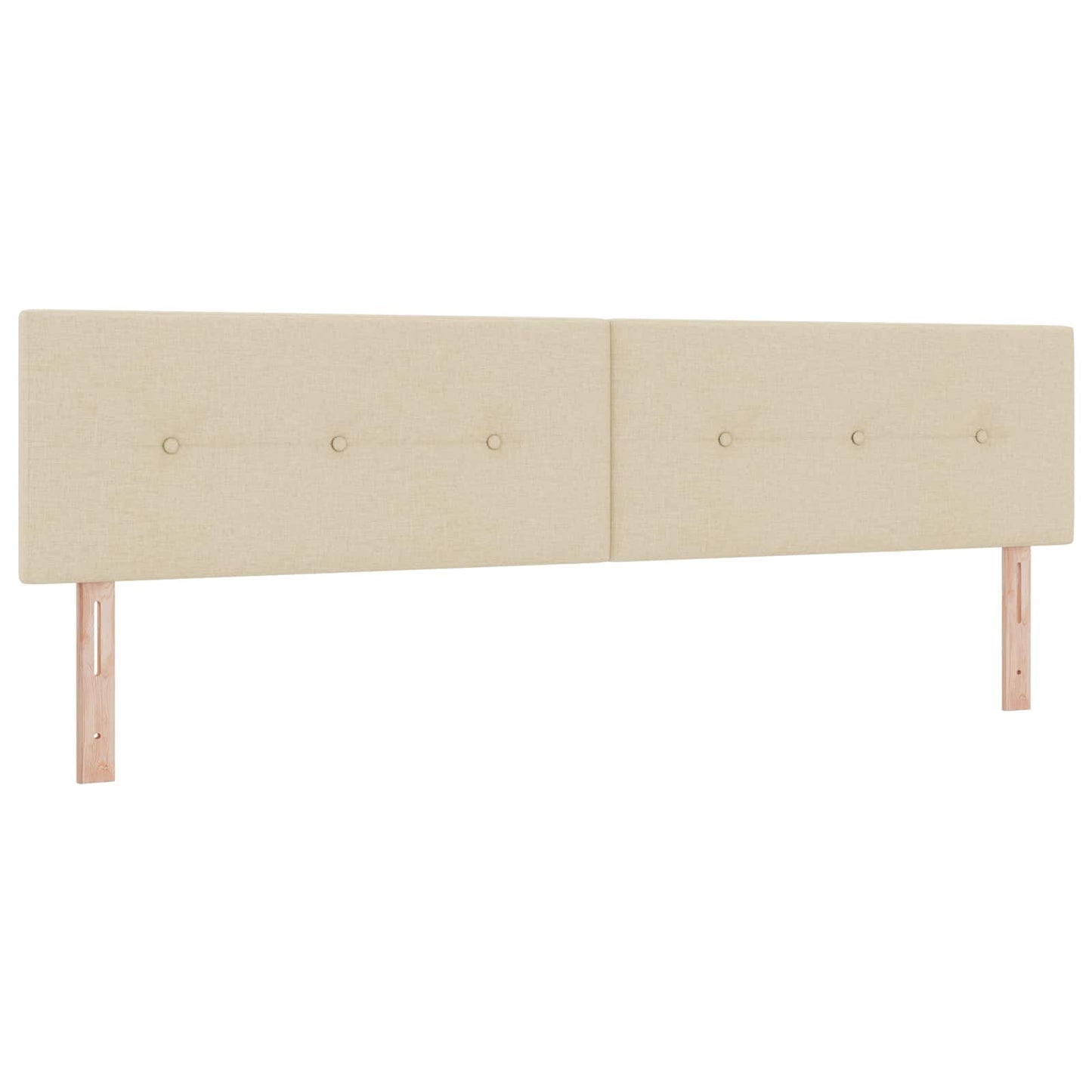 Ottoman Bed met Matrassen en LED Crèmekleurig 200 x 200 cm Stof