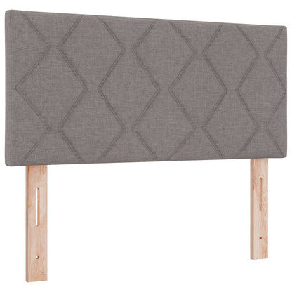Ottoman Bed met Matrassen en LED Taupe 100 x 200 cm Stof