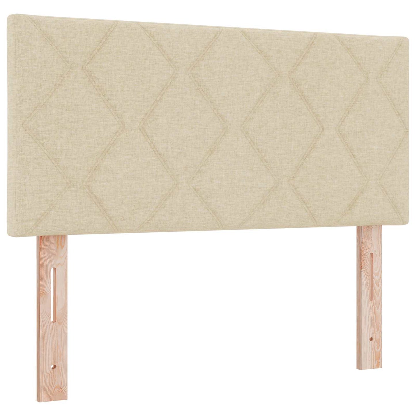 Ottoman Bed met Matrassen en LED Crèmekleurig 120 x 200 cm Stof