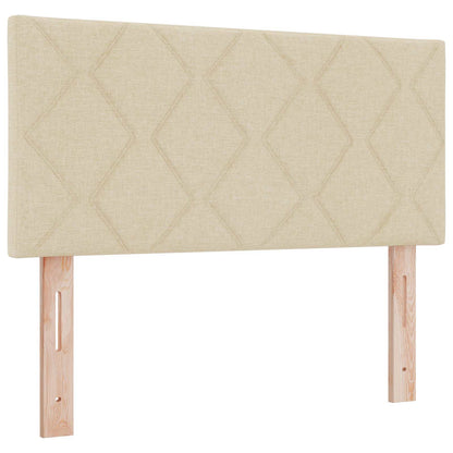 Ottoman Bed met Matrassen en LED Crèmekleurig 120 x 200 cm Stof