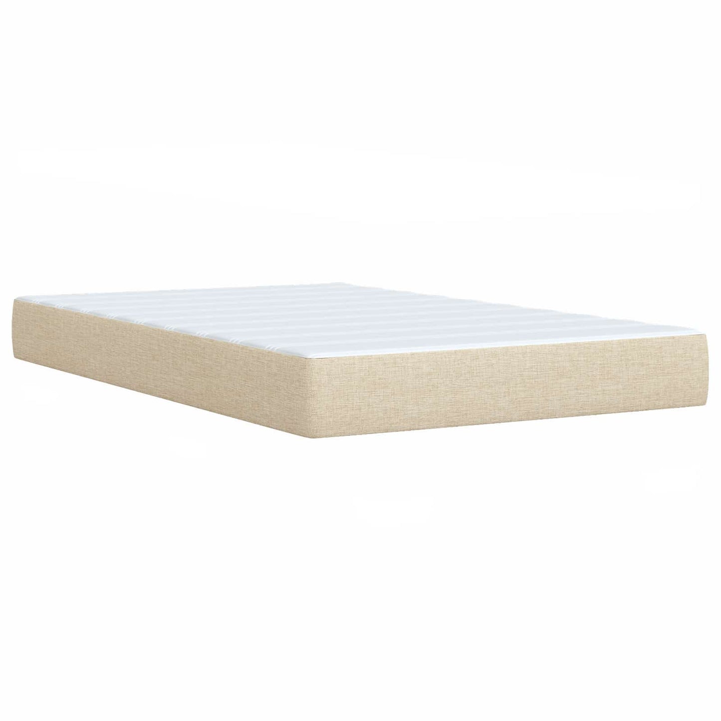 Ottoman Bed met Matrassen en LED Crèmekleurig 120 x 200 cm Stof