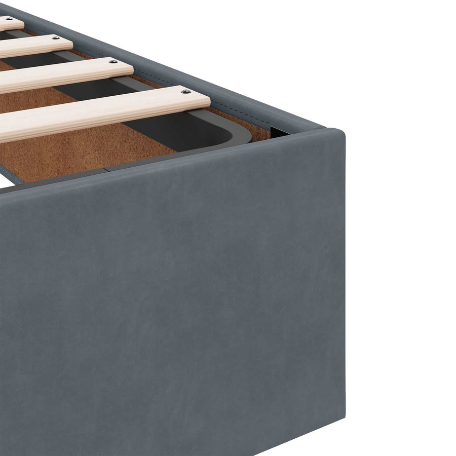 Ottoman Bed met Matrassen en LED Donkergrijs 90 x 200 cm