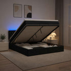 Ottoman bed met matras LED 140x200 cm zwart fluweel