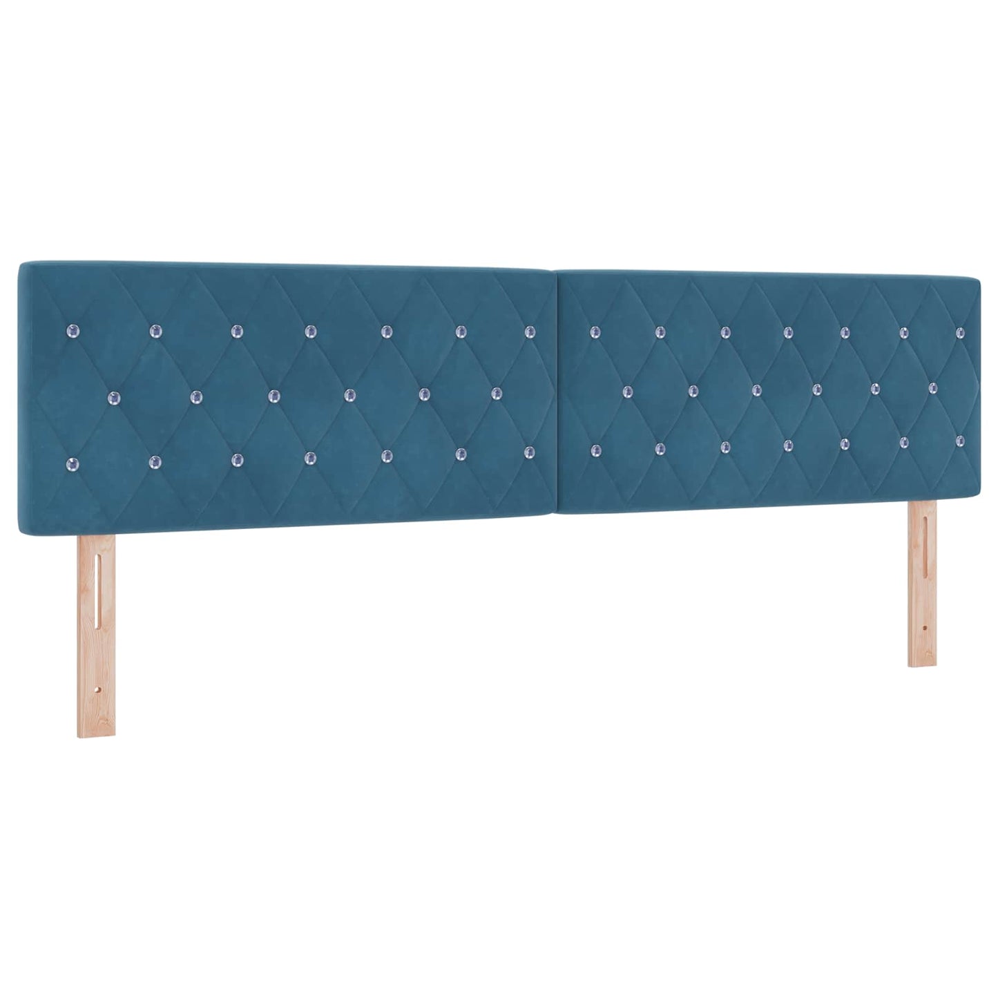 Ottoman Bed met Matrassen en LED Donkerblauw 180 x 200 cm