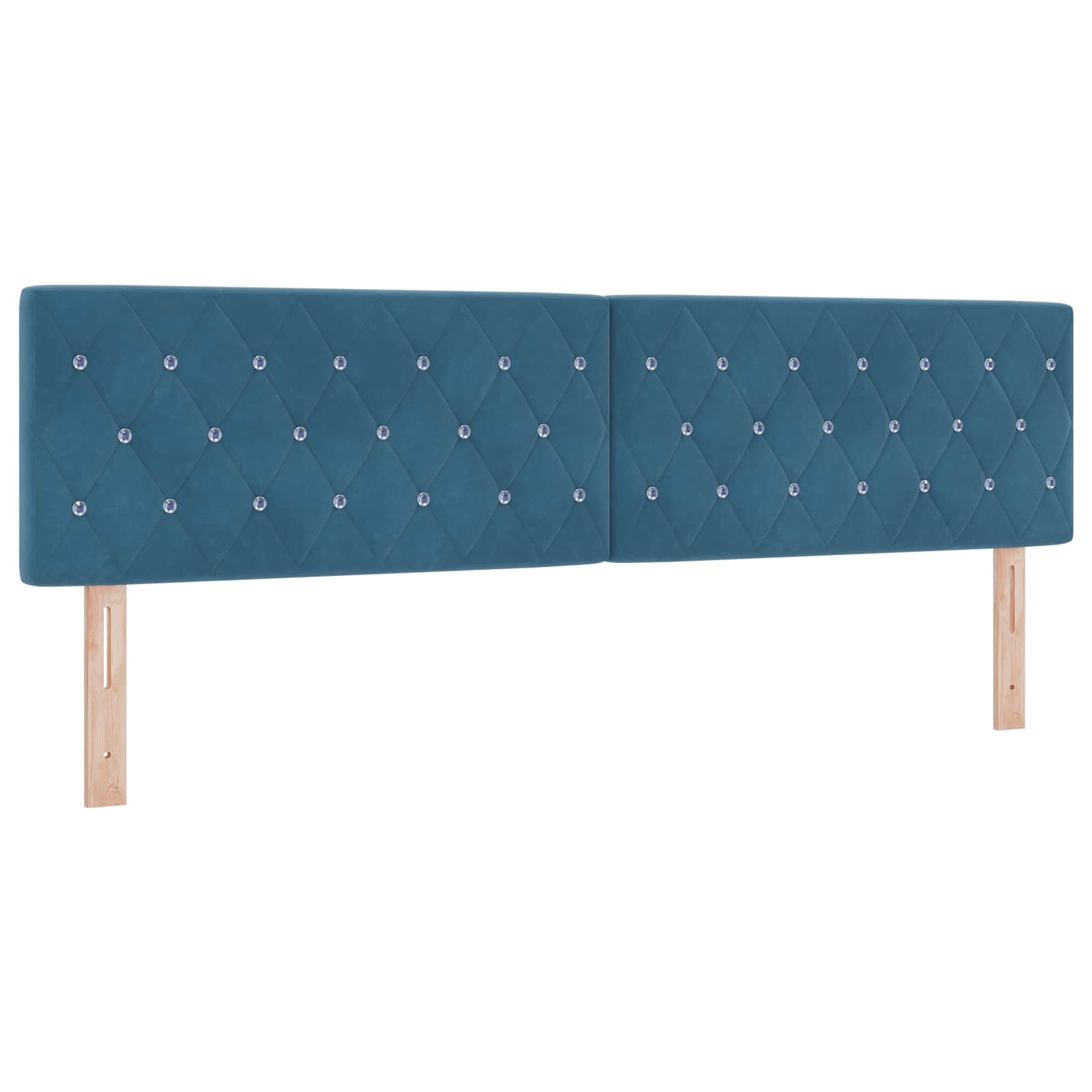 Ottoman Bed met Matrassen en LED Donkerblauw 180 x 200 cm