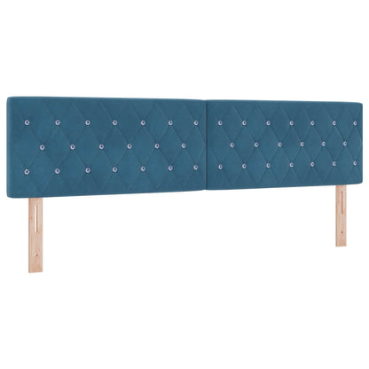 Ottoman Bed met Matrassen en LED Donkerblauw 180 x 200 cm