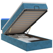 Ottoman bed donkerblauw 90x190 cm