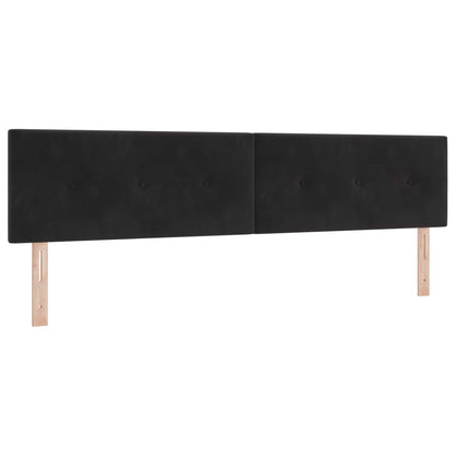 Ottoman Bed met Matrassen en LED Zwart 200 x 200 cm fluweel
