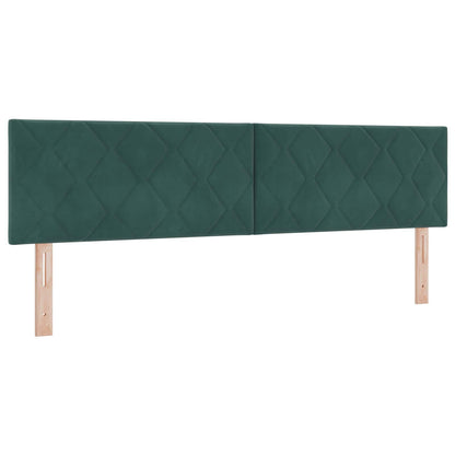 Ottoman Bed met Matrassen en LED Donkergroen 180 x 200 cm