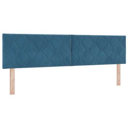 Ottoman Bed met Matrassen en LED Donkerblauw 180 x 200 cm