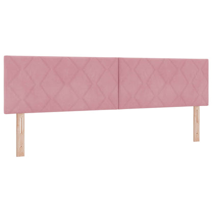 Ottoman Bed met Matrassen en LED Roze 180 x 200 cm fluweel