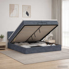 Ottoman bed met opbergruimte 200x200 cm donkergrijs fluweel