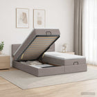 Ottoman bed 200x200 cm taupe met opbergruimte