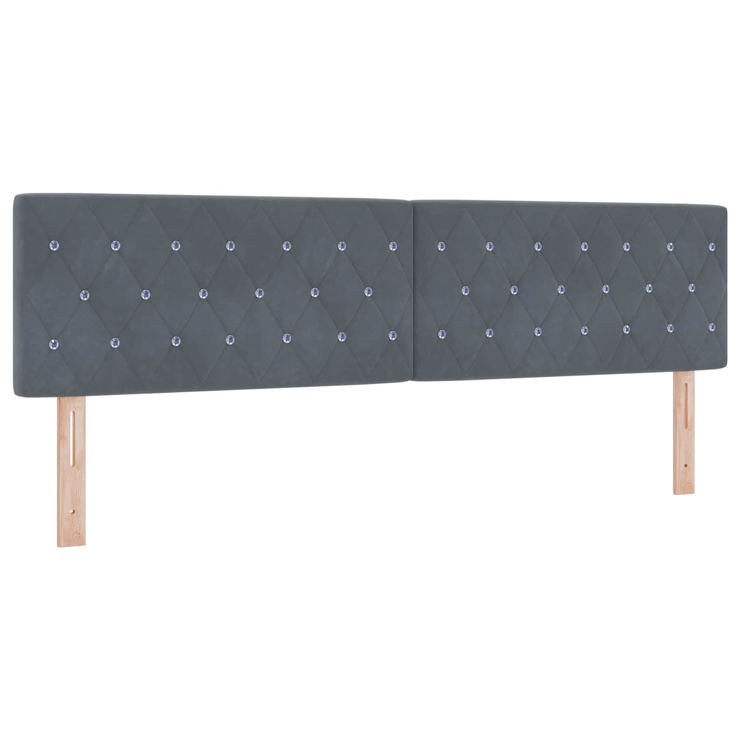 Ottoman Bed met Matrassen en LED Donkergrijs 180 x 200 cm