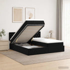 Ottoman bed met opbergruimte 160x200 cm zwart