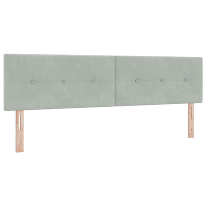 Ottoman Bed met Matrassen en LED Lichtgrijs 180 x 200 cm