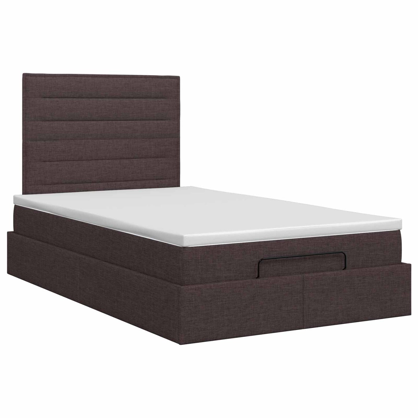 Ottoman bed met matras Donkerbruin 120 x 190 cm Stof