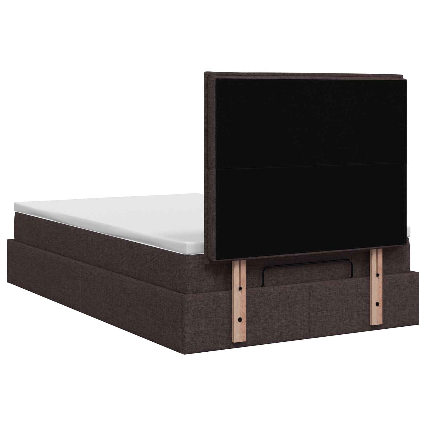Ottoman bed met matras Donkerbruin 120 x 190 cm Stof