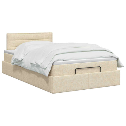 Ottoman bed met matras Crèmekleurig 120 x 200 cm Stof