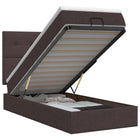 Ottoman bed met matras 90x190 cm donkerbruin