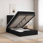 Ottoman bed 120x200 cm stof zwart