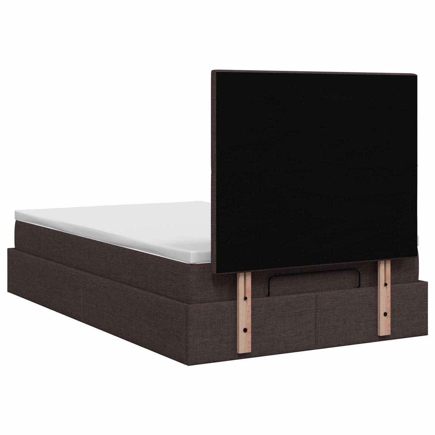 Ottoman bed met matras Donkerbruin 120 x 190 cm Stof