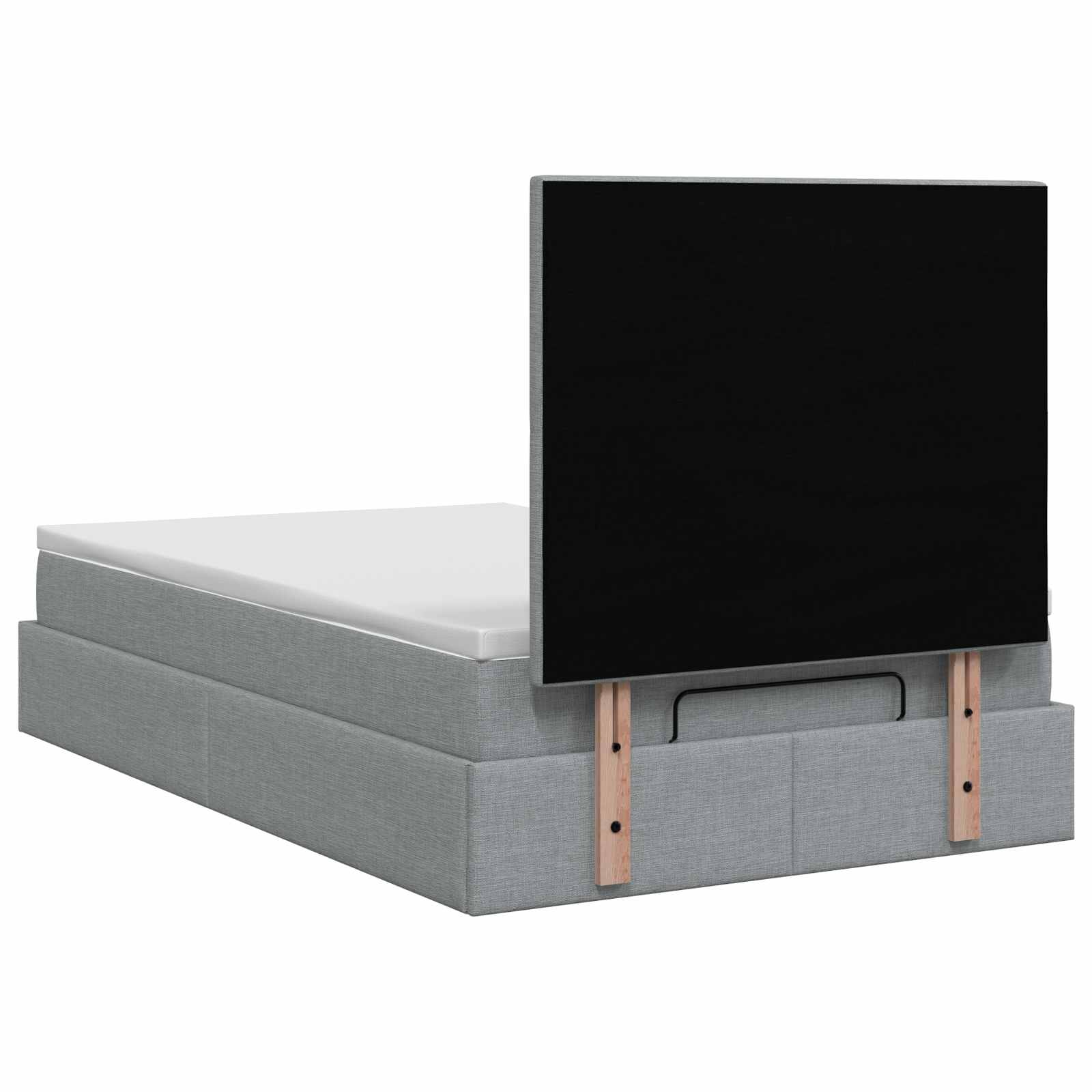 Ottoman bed met matras Lichtgrijs 120 x 200 cm Stof