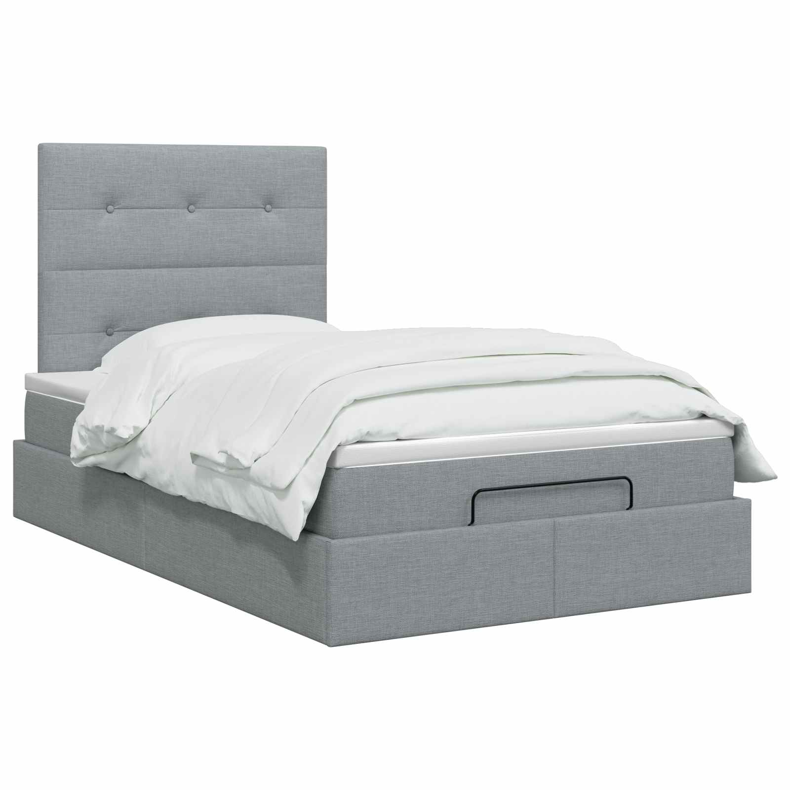 Ottoman bed met matras Lichtgrijs 120 x 200 cm Stof
